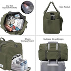Suruid Travel Duffel Bag with Shoes Compartment Sports Gym Bag with Dry Wet - Image 3