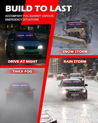 HLauto 604N Emergency Dash Strobe Lights: 2x16.8 inch Red Blue Security Light - Image 8