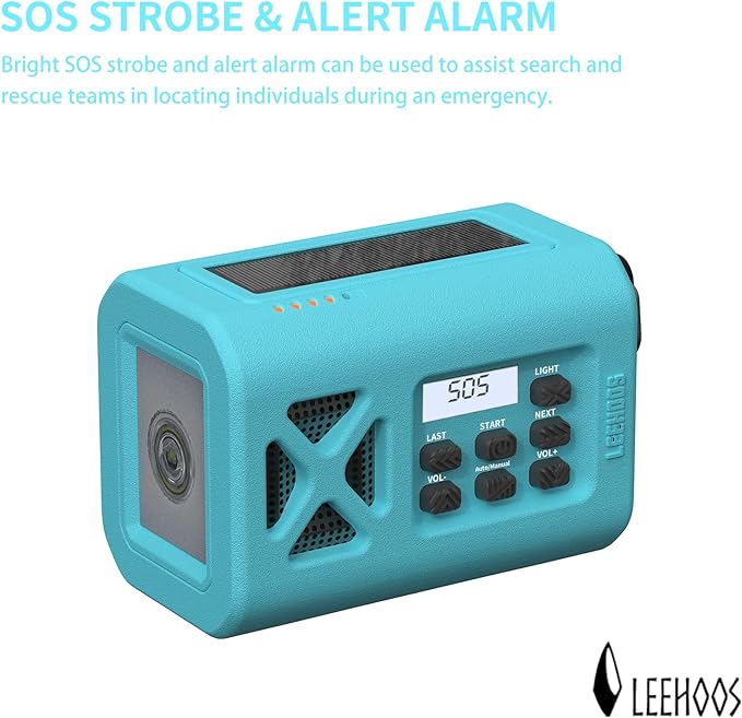 【2025 Newest】 Emergency Crank Weather Radio, NOAA/AM/FM Portable Solar Radio - Image 5