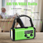 Leaton Emergency Radio with Solar/Hand Crank/USB Charging, 10000mAh - Image 3