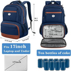 MATEIN Laptop Backpack with Lunch Compartment, Large Insulated Lunch Backpack - Image 4
