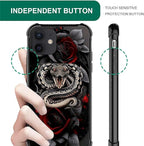 for iPhone 11 Case, Entwined Rose Snake Pattern Graphic Design Girl Boy Soft - Image 4