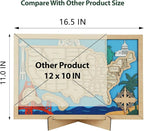 Wooden USA Landmark Travel Map, 16.5 x 11, 3-Layer Wood State Map Tracker Puzzle - Image 3