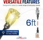 6ft Outdoor/Indoor Extension Cord 10/3 Gauge Ultra Heavy Duty 3 Prong SJTW - Image 6
