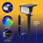 nipify 4 Pack Solar Spot Lights Outdoor Color Changing, 7 Modes Halloween RGB - Image 6