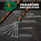 TECEUM 5/32" Paracord Rope 1000 – 1000ft / 200ft / 100ft / 50ft – Tactical - Image 2