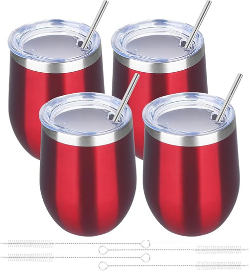 12oz/4 Pack Wine Tumbler Glasses by YEBTSLife