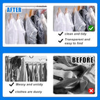 100 Pack Clear Plastic Dry Cleaning Bags 23.6x47.2 Inch Garment Bags Dust-Proof - Image 5