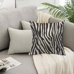 TKS MITLAN Zebra Print Pillow Covers 18 x 18 Inch Black White Leopard Line - Image 5