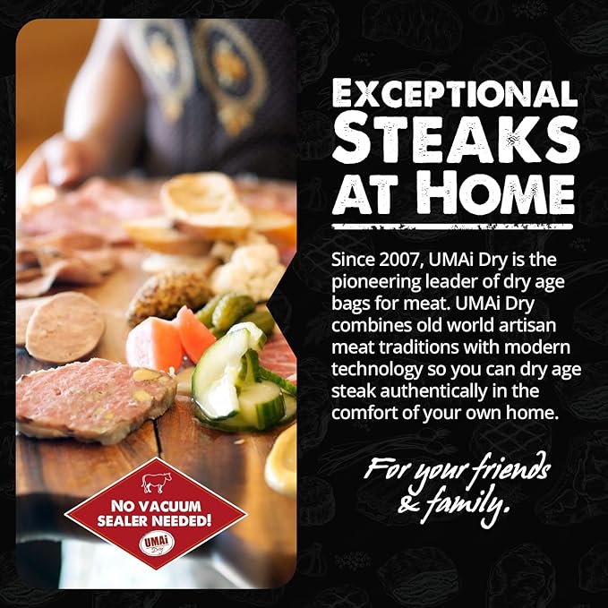 UMAi Dry Aging Bag for Steaks, Dry Age Bags for Meat, Ribeye & Striploin Steak - Image 4