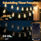 LumBelle Smart Outdoor String Lights, 50FT ST38 LED Patio Lights - Image 3