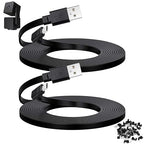 2-Pack 30 ft Cable for WYZE Cam Pan V3 Outdoor Camera, Micro USB 90 Degree by YEAOI