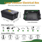 NineLeaf Large Outdoor Electrical Box, IP54 Waterproof Extension Cord Cover - Image 7