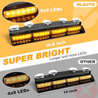 HLauto 6Z4J Emergency Dash Strobe Lights: 2x16.8 inch Amber Safety Lights - Image 2