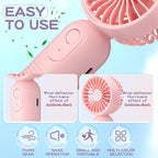 Rossesay 6 Pcs Mini Portable Fan Bulk Cute Handheld Lightweight Small Little - Image 4