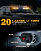 HLauto 6Z4J Emergency Dash Strobe Lights: 2x16.8 inch Amber White Safety Lights - Image 4