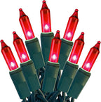 HISHINY Christmas Lights 100 Count Red Christmas Tree String Lights by HISHINY