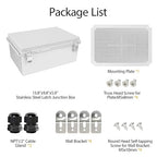 LeMotech Electrical Box, IP67 Waterproof Hinged Cover Stainless Steel Latch - Image 8