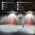 AmeriTop Solar Lights Outdoor, 2 Pack 300 LED High Brightness Cordless Solar - Image 2