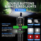 Esgofo Rechargeable Flashlights High Lumens 100000 Long Lasting LCD Display - Image 2