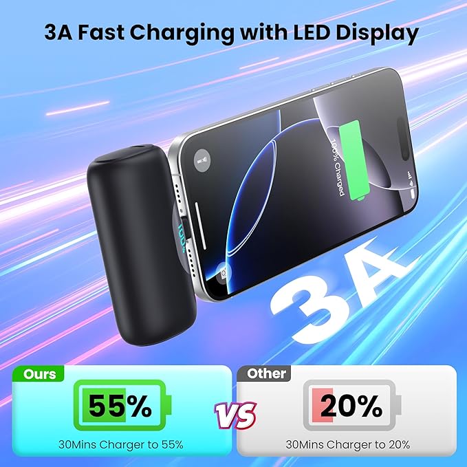 Mini Portable Charger for iPhone 17/16/15 Series, Upgraded 5500mAh PD Fast - Image 4