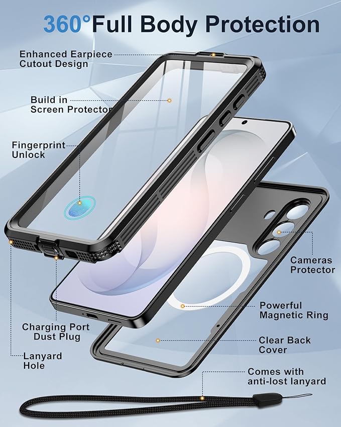 for Samsung Galaxy S26 Waterproof Case, Magnetic Heavy Duty Military Grade - Image 5