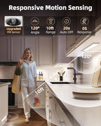 EZVALO 12-inch Under Cabinet Lighting, 3200mAh Rechargeable Motion Sensor Light - Image 3