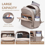 Backpack for Women, College Backpack, Quilted Casual Daypack, Waterproof - Image 5