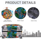 ANNA QUEEN Mediterranean Town Luggage Cover, Coastal City Suitcase Protector - Image 3