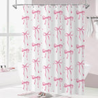Pink Bow Shower Curtain - Image 2