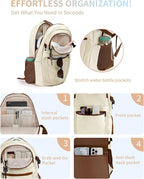ECOHUB Travel Backpack for Women, 17.3 inch Suspended Laptop Backpack, Fashion - Image 4