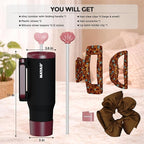 NAYAD 40oz Travel Tumbler with Handle and Straw|Cup Holder Friendly Insulated - Image 6