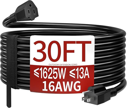 16/3 13A 125V 1625W 30 FT Outdoor Extension Cord Waterproof, Weatherproof & by Skrizcable