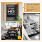 Surblue Hanging Closet Storage Bag Collapsible 3-Shelf Washable Oxford Fabric - Image 4
