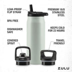 ZULU Base 32oz Stainless Steel Water Bottle - Image 4