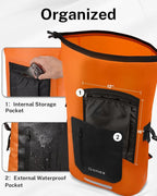 Gonex Ultralight Waterproof TPU Backpack, 35L Roll Top Dry Bag - Image 5