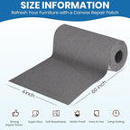 Canvas Patch 4 "x 60 ", Self-Adhesive Waterproof Canvas Patch Set - Image 2