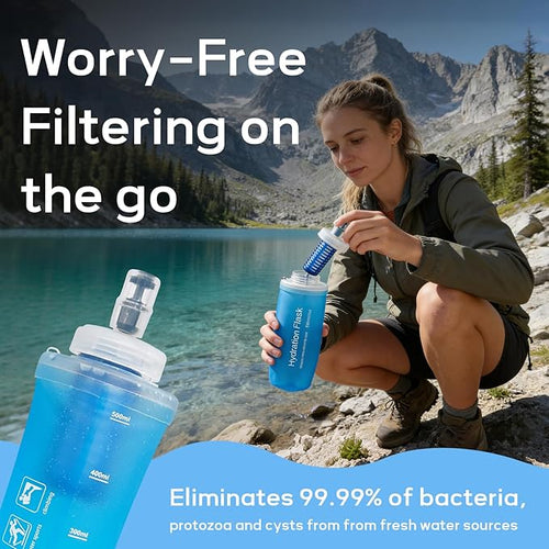 1L Soft Flask Water Bottle, Collapsible Water Bottle - Image 2