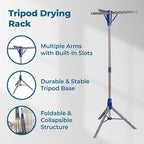 Honey-Can-Do 64-Inch Steel Tripod Clothes Drying Rack, Foldable Collapsible - Image 3
