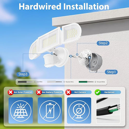 150W Motion Sensor Lights Outdoor - Image 2