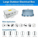 NineLeaf Large Outdoor Electrical Box Waterproof, IP54 Weatherproof Extension - Image 5