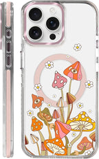 Case for iPhone 15 Pro, Retro Mushroom Sunflower Phone Case Design，for Women by Toulas