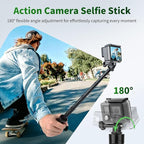 JOILCAN 25.2" Selfie Stick Tripod, Action Camera Vlog Tripod, Portable Handle - Image 4