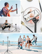 71''/180cm Extendable Phone Tripod Aluminum, Portable Stand - Image 8