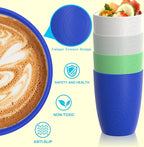 Homienly Drinking Glasses & Everyday Kids Tumblers Wheat Straw Cups 4-Pack Set - Image 3