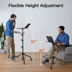 Amada Projector Stand with Wheels, Height Adjustable Rolling Stand with Mouse - Image 4