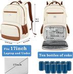 MATEIN Backpack Lunch Bag for Women, Sturdy Teacher Nurse Insulated Cooler - Image 4