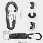 EOTW Paracord Keychain for Men Women Paracord Carabiner Backpack Keychain - Image 8