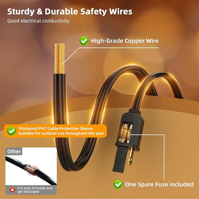 FOOMAN LED Outdoor String Lights, 100FT Outside Waterproof Patio Lights - Image 5