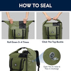 Haimont Dry Waterproof Roll Top Backpack Marine Dry Bag River Pack - Image 4